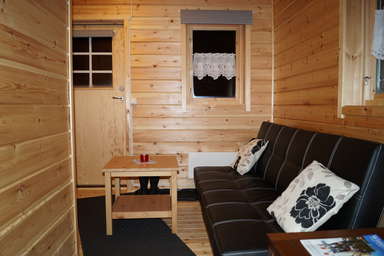 Inside Myrkulla Lodge: Seating accommodation